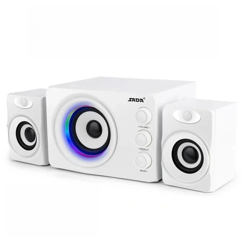 ライト付きの有線コンピュータースピーカー